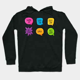 Confetti Positive Sayings Sticker pack Hoodie